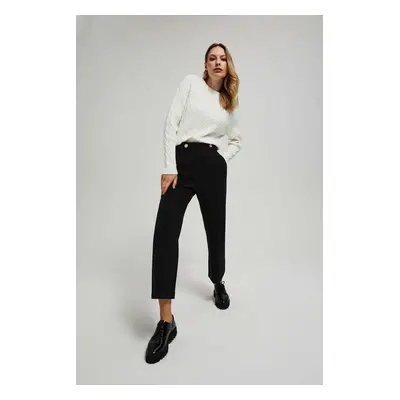 Trousers with a pleat