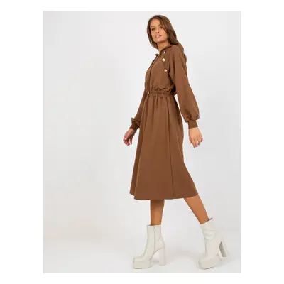 Brown hoodie dress