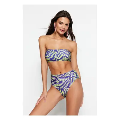 Női bikini szett Trendyol TBESS22BT0018/Blue-Multicolor