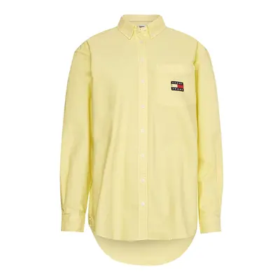 Tommy Jeans Shirt - TJW BADGE BOYFRIEND SHIRT yellow