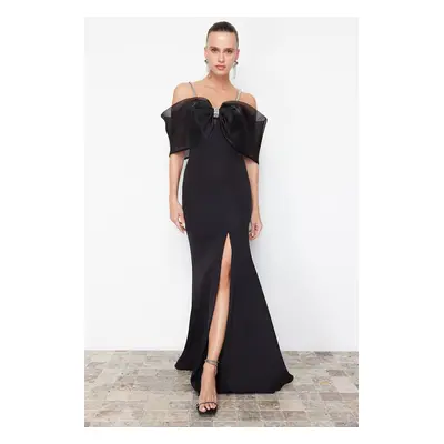 Trendyol Black Woven Elegant Evening & Graduation Dress