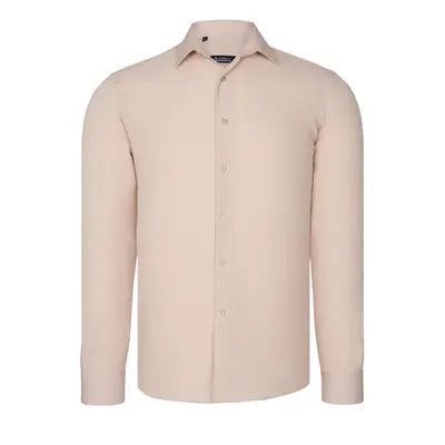 G726 DEWBERRY MENS SHIRT-BEIGE