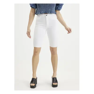 White Denim Skinny Fit Shorts Noisy May Callie