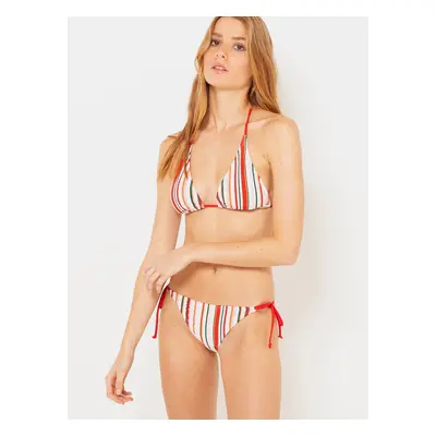 Red-cream striped bikini bottoms CAMAIEU