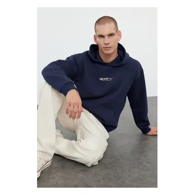 Trendyol Oversize/Wide Cut Hooded Back Printed Fleece/Warm Sweatshirt