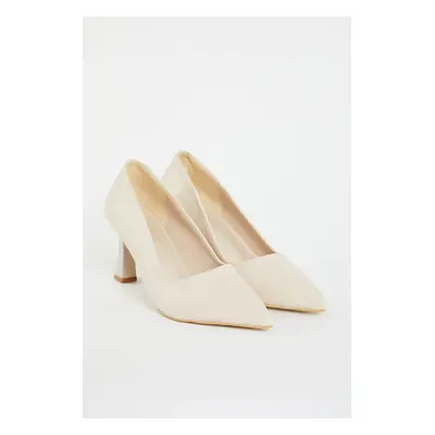 Trendyol Beige Stiletto Women's Heeled Shoes