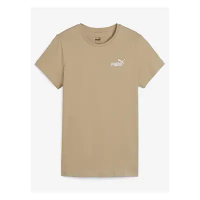 Beige women's T-shirt Puma ESS+ Embroidery Tee - Women