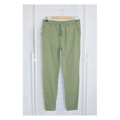 Trendyol Light Khaki Jogger Gabardine Trousers