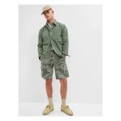 Green Men's Patterned Gap Shorts