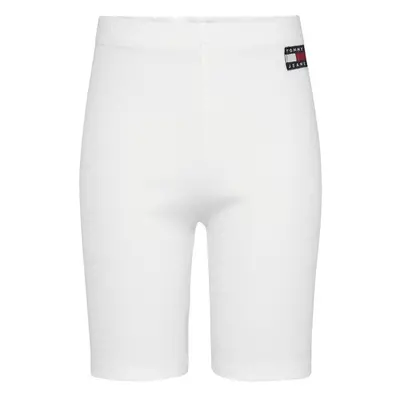 Tommy Jeans Shorts - TJW RIB BADGE CYCLE SHORT white