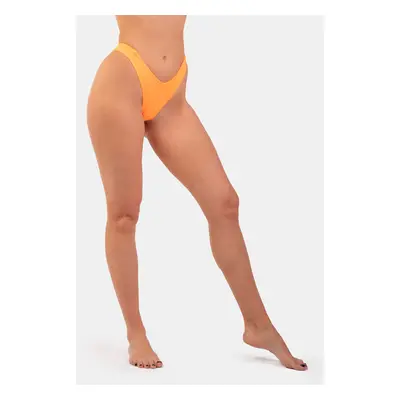 Nebbia High Cut V-Shape Bikini Bottom Orange Neon Women's Swimsuit