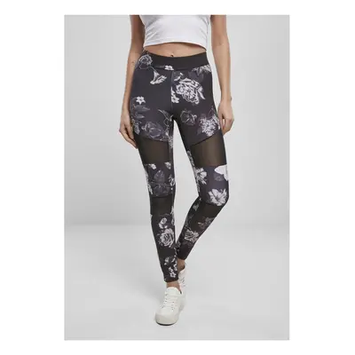 Női Tech Mesh leggings AOP Darkflower