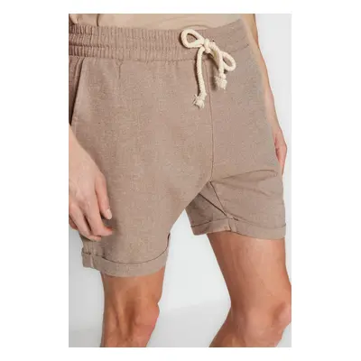 Trendyol Mink Regular Fit Elastic Waist Short Shorts & Bermuda