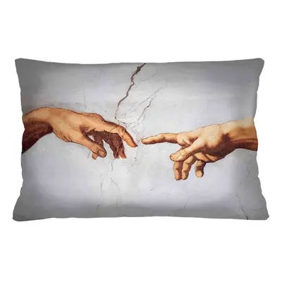 Bertoni Home Unisex's Rectangular Pillow Michelangelo Elegance Print Stworzenie Adama