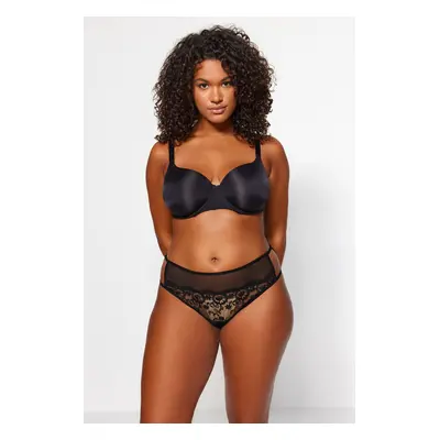 Trendyol Curve Black Mesh Detailed Panties