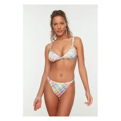 Trendyol Colorful Checkered Bikini Bottoms