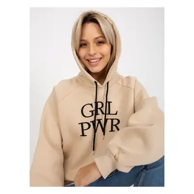 Beige hoodie with Debby lettering