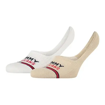 Tommy Jeans Socks - TH UNI TJ NO SHOW MID CUT 2P Beige