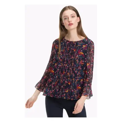 Tommy Hilfiger Blouse - SIMONE TOP 3/4 SLV dark blue