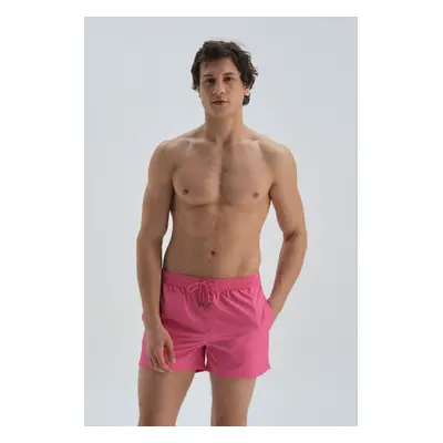 Dagi Pink Micro Plain Short Beach Shorts