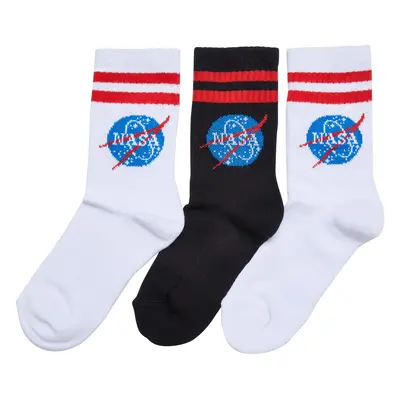 NASA Insignia Kids 3-Pack Socks White/Black