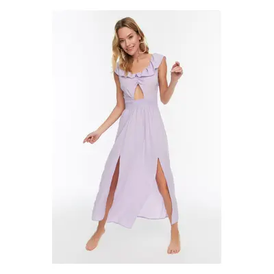 Trendyol Lilac Slit Detailed Beach Dress