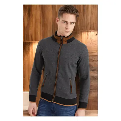 1021 DEWBERRY MENS SWEATSHIRT-LIGHT DIAGONAL ANTHRACITE