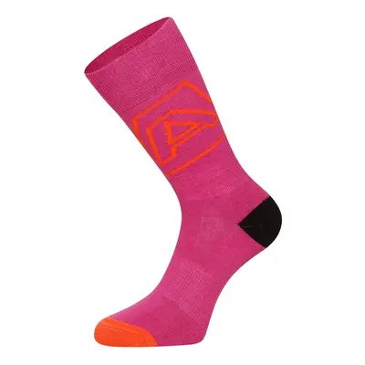 Merino wool socks ALPINE PRO PHALTE fuchsia red