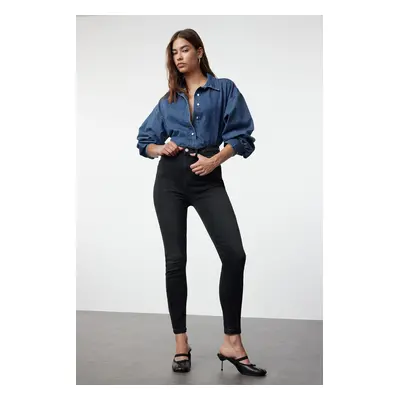 Trendyol Anthracite High Waist Skinny Jeans