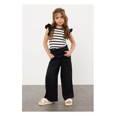 Trendyol Black Girl Black Wide Leg Woven Pants