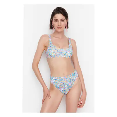 Trendyol Floral Print Bandeau Bikini Top