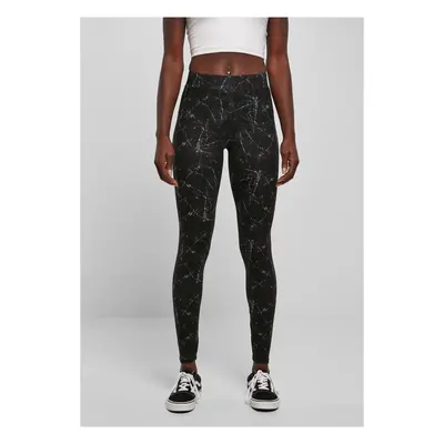 Women's soft leggings AOP blackmarble