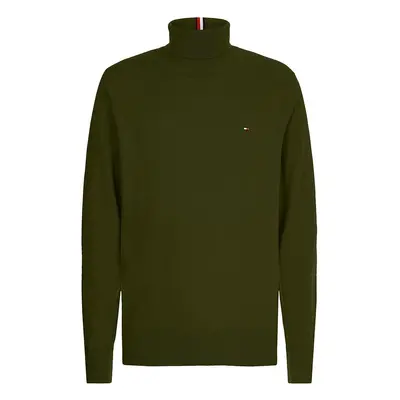 Sweater - Tommy Hilfiger PIMA COTTON CASHMERE ROLL NECK green