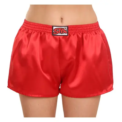 Women's shorts Styx classic rubber satin red