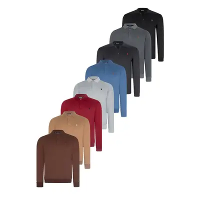 SET OF EIGHT V4007 DEWBERRY MEN'S SWEATSHIRT-BLACK-NAVY-ANTHRACITE-BURGUNDY-GREY-INDIGO-COFFEE-C