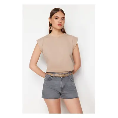 Trendyol Gray Mini Denim Shorts