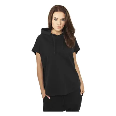 Women's Black Terry Hoody Sleeveless