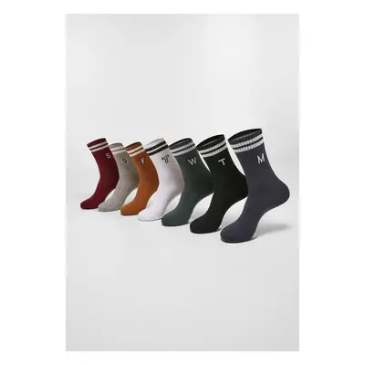 College Letter Socks 7-Pack multicolor