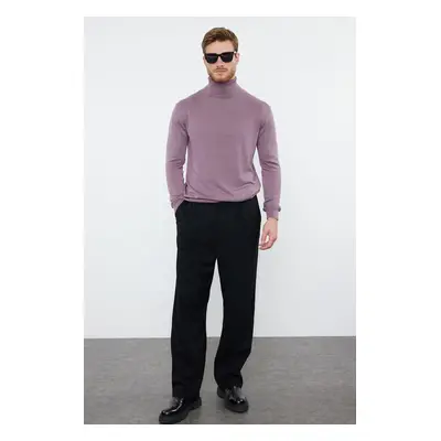 Trendyol Plum FL Slim Turtleneck Plain Knitwear Sweater