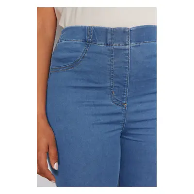 Trendyol Curve Blue Leggings Look Ektra Flexible Skinny Jeans