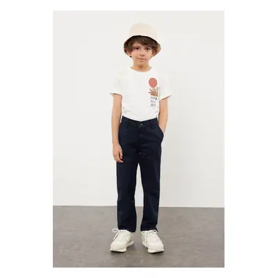 Trendyol Navy Blue Boy Regular Chino Woven Trousers