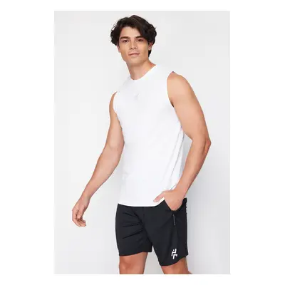 Trendyol White Reflective Printed Regular Cut Quick-Drying Undershirt