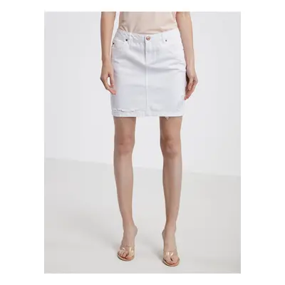 White Denim Skirt CAMAIEU - Ladies