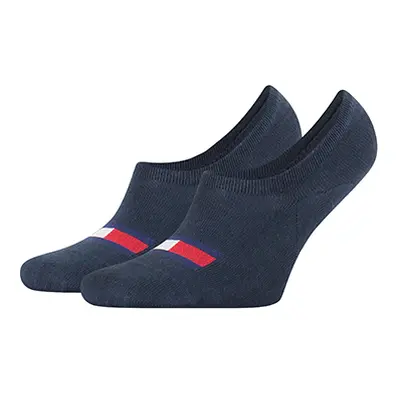 Tommy Hilfiger Socks - TH FOOTIE HIGH CUT 2P FLAG blue