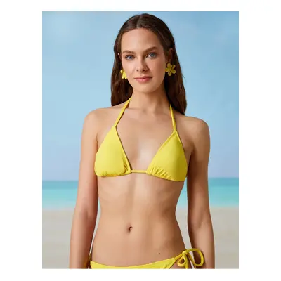 Koton Bikini Top - Yellow - Plain