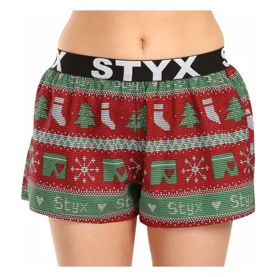 Women's shorts Styx art sports rubber Christmas knitted