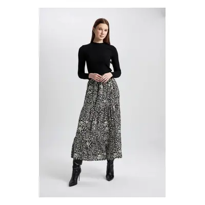 DEFACTO Patterned Viscose Maxi Skirt