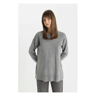 DEFACTO Regular Fit Crew Neck Sweater Tunic