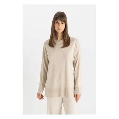 DEFACTO Regular Fit Crew Neck Sweater Tunic