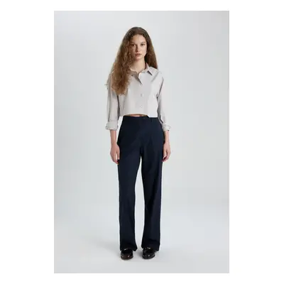 DEFACTO Wide Leg High Waist Standard Length Trousers